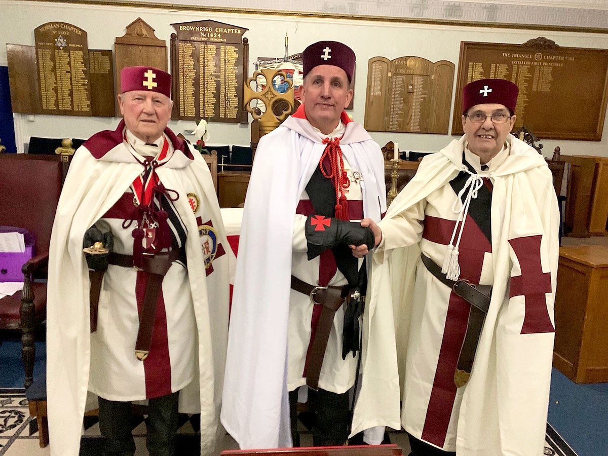 The Galloway Preceptory installs a new Knight