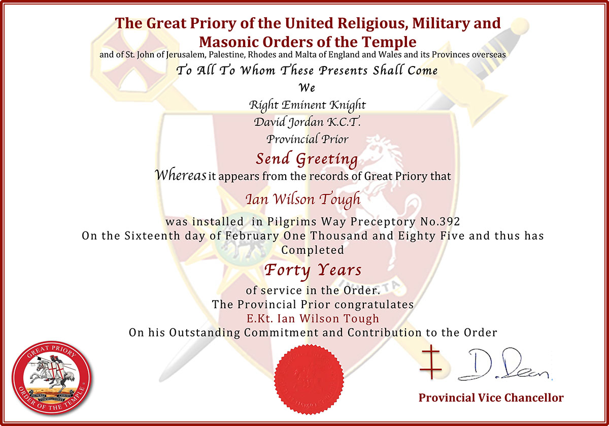 The Forty Year Certificate